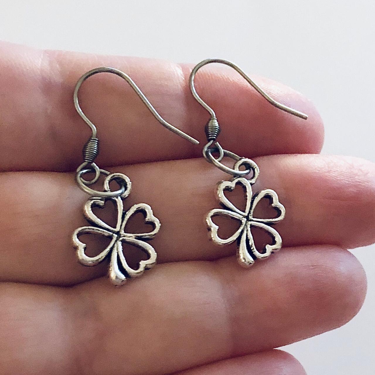 Product Image 3 - Four leaf clover earrings, flower
