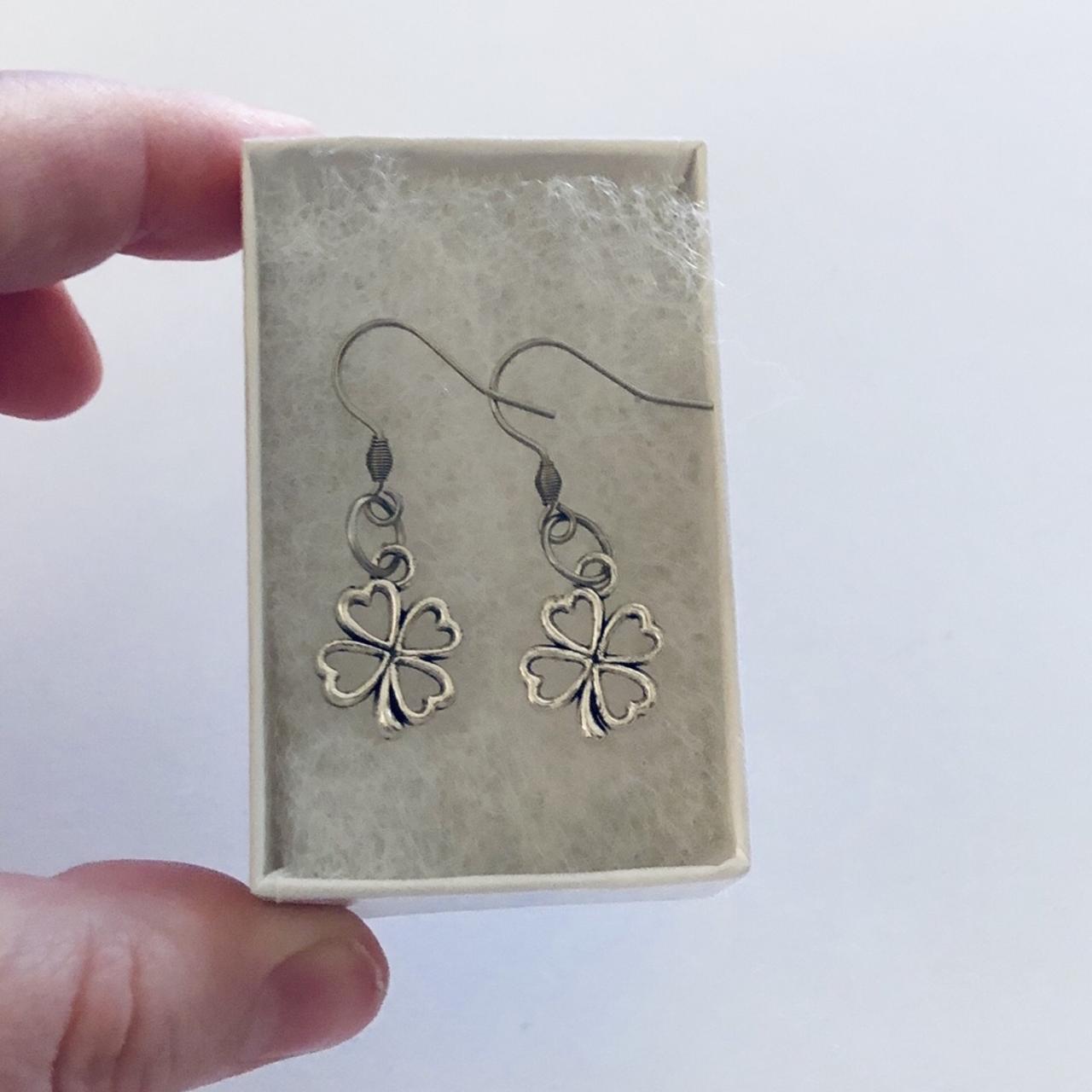 Product Image 4 - Four leaf clover earrings, flower