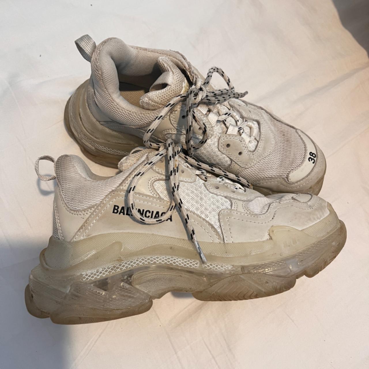 Balenciaga triple s clear sole size Worn a