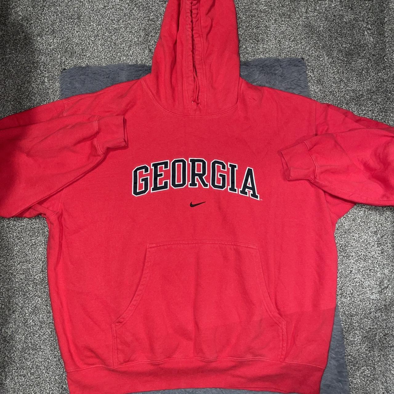 Nike Men's Red And Black Hoodie 