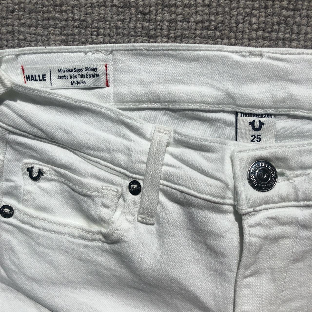 True religion white low rise skinny jeans Depop