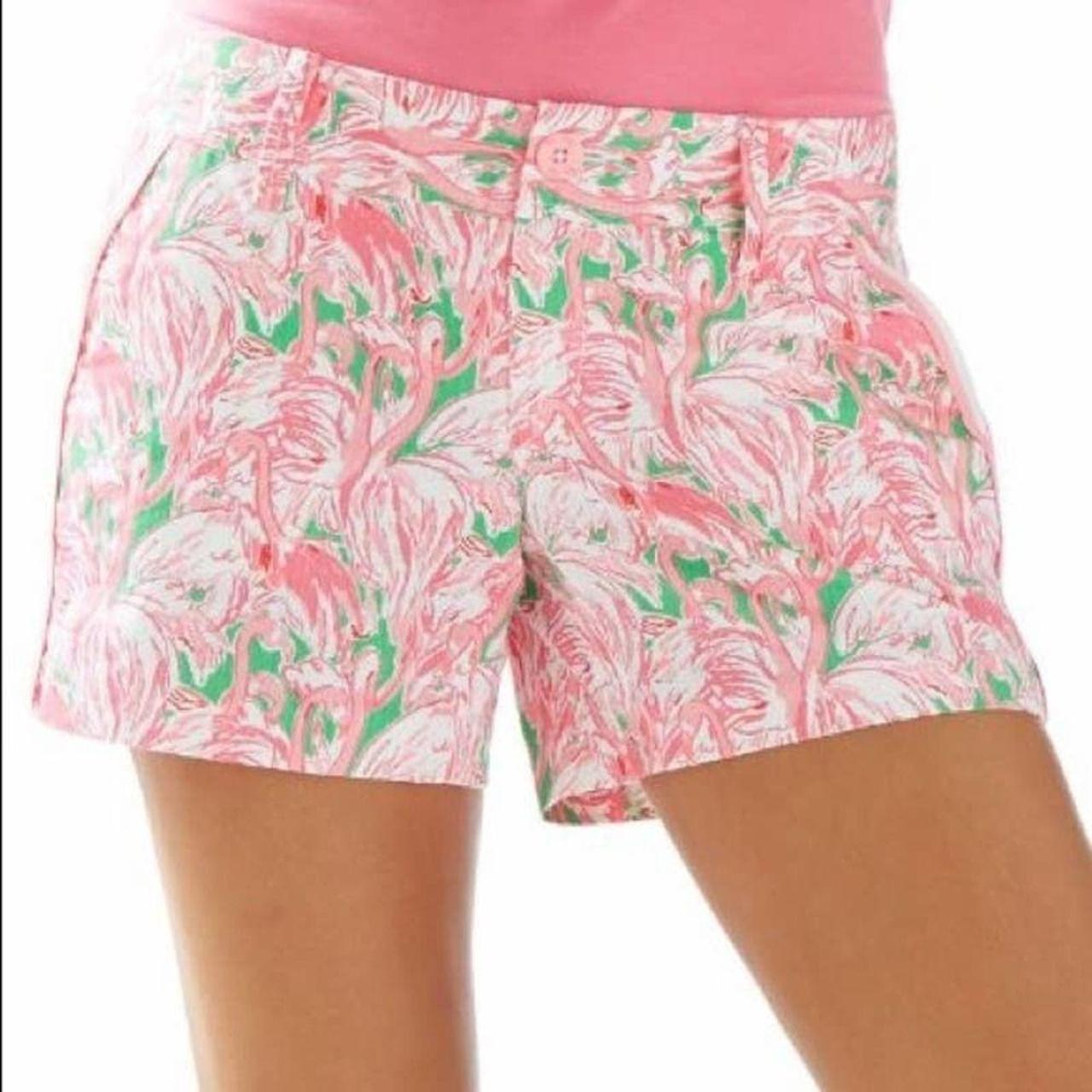 Lilly Pulitzer Women's Green and Pink Shorts (2)