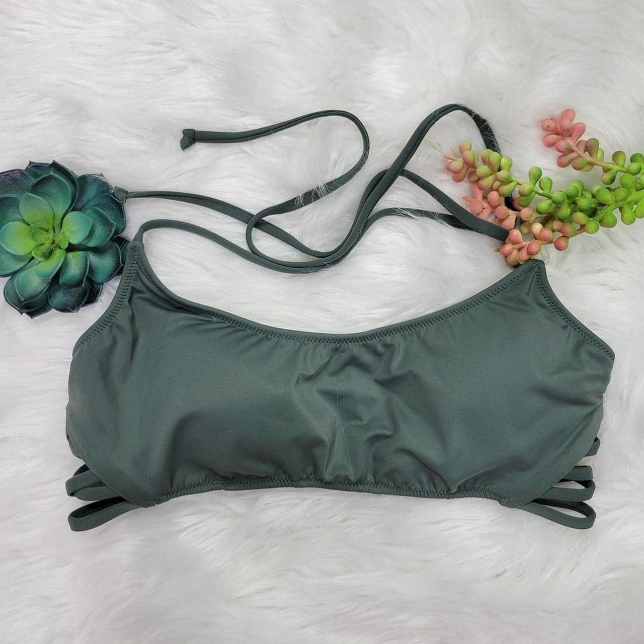 Pink Victorias Secret Green Lattice Bikini Halter Depop