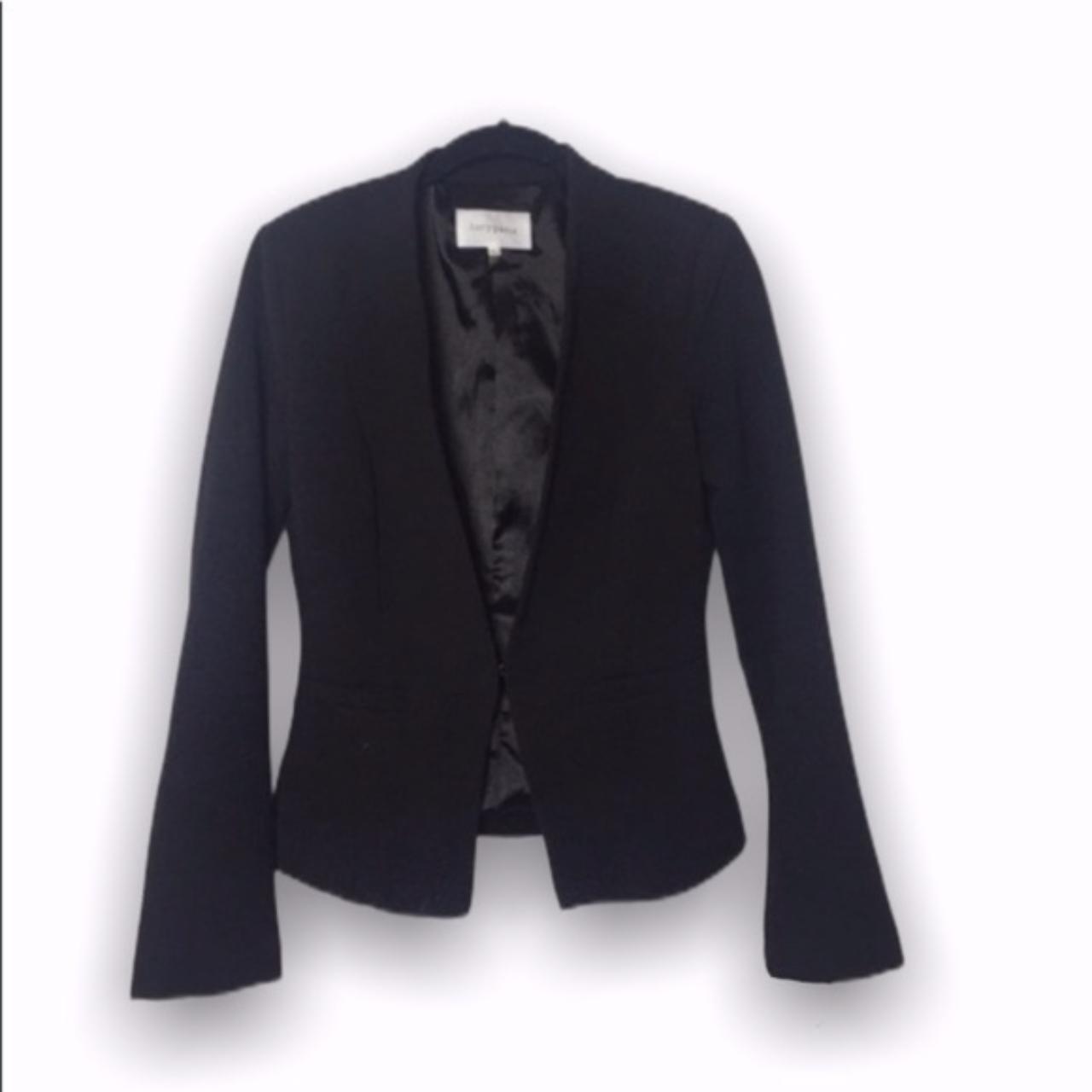 Lucy Paris textured black blazer Size S Single... - Depop