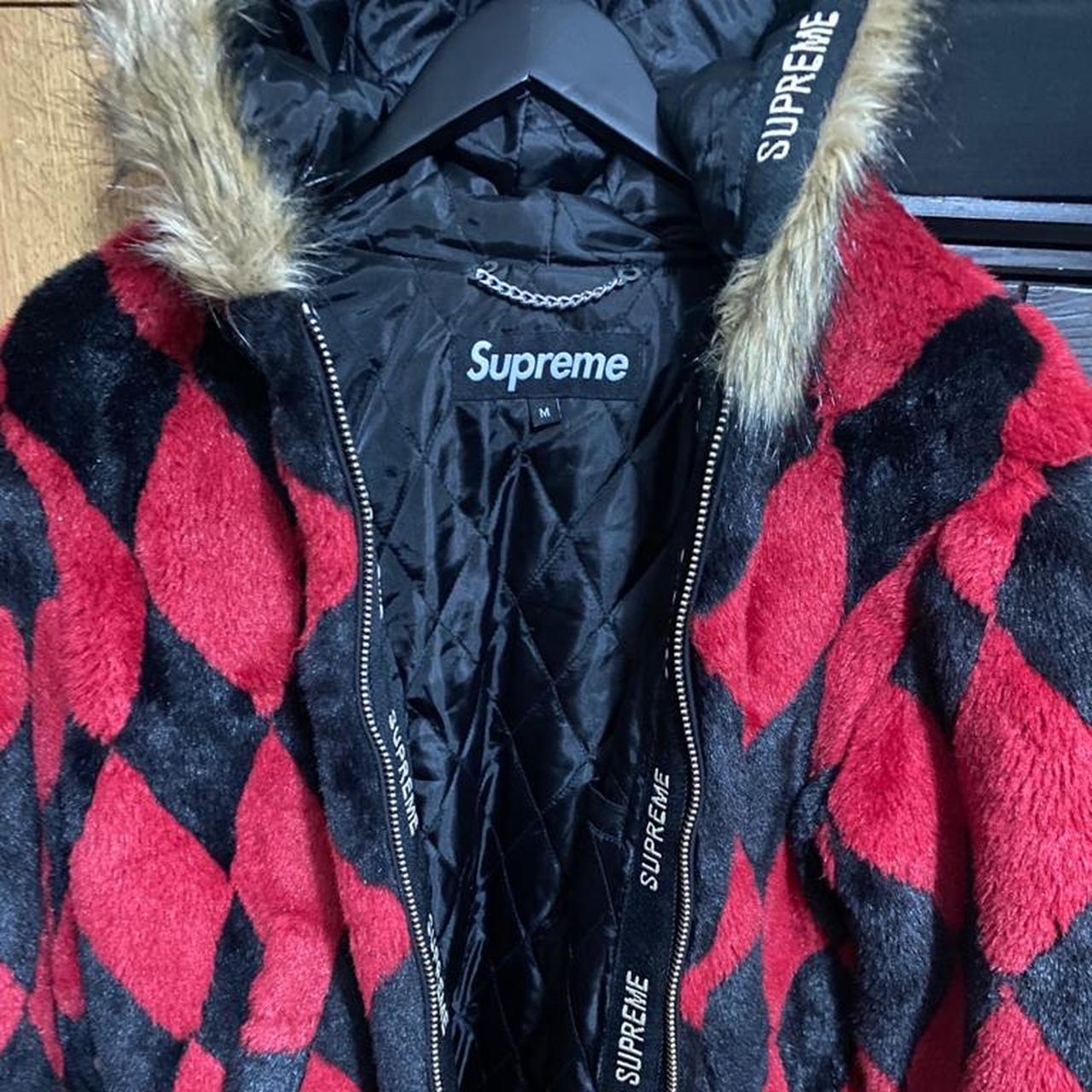 Supreme Diamond Faux fur jacket , Brand new for more...