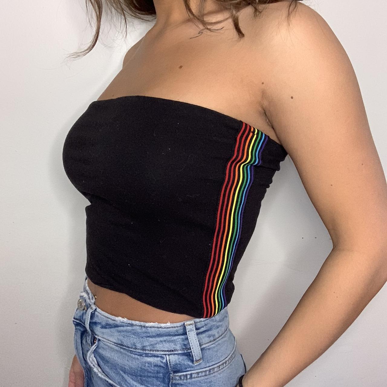 Forever 21 rainbow tube top forever21 freepeople. Depop