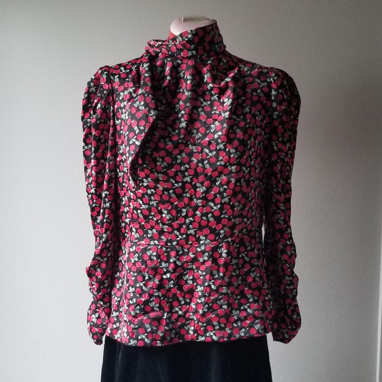 Zara Women's Black and Red Blouse | Depop