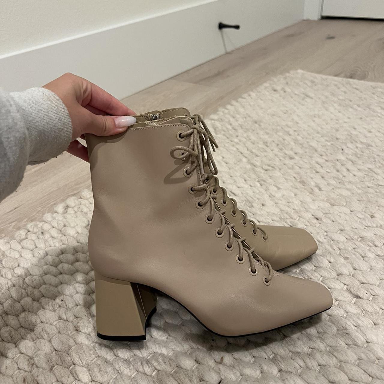 zara cream suede boots