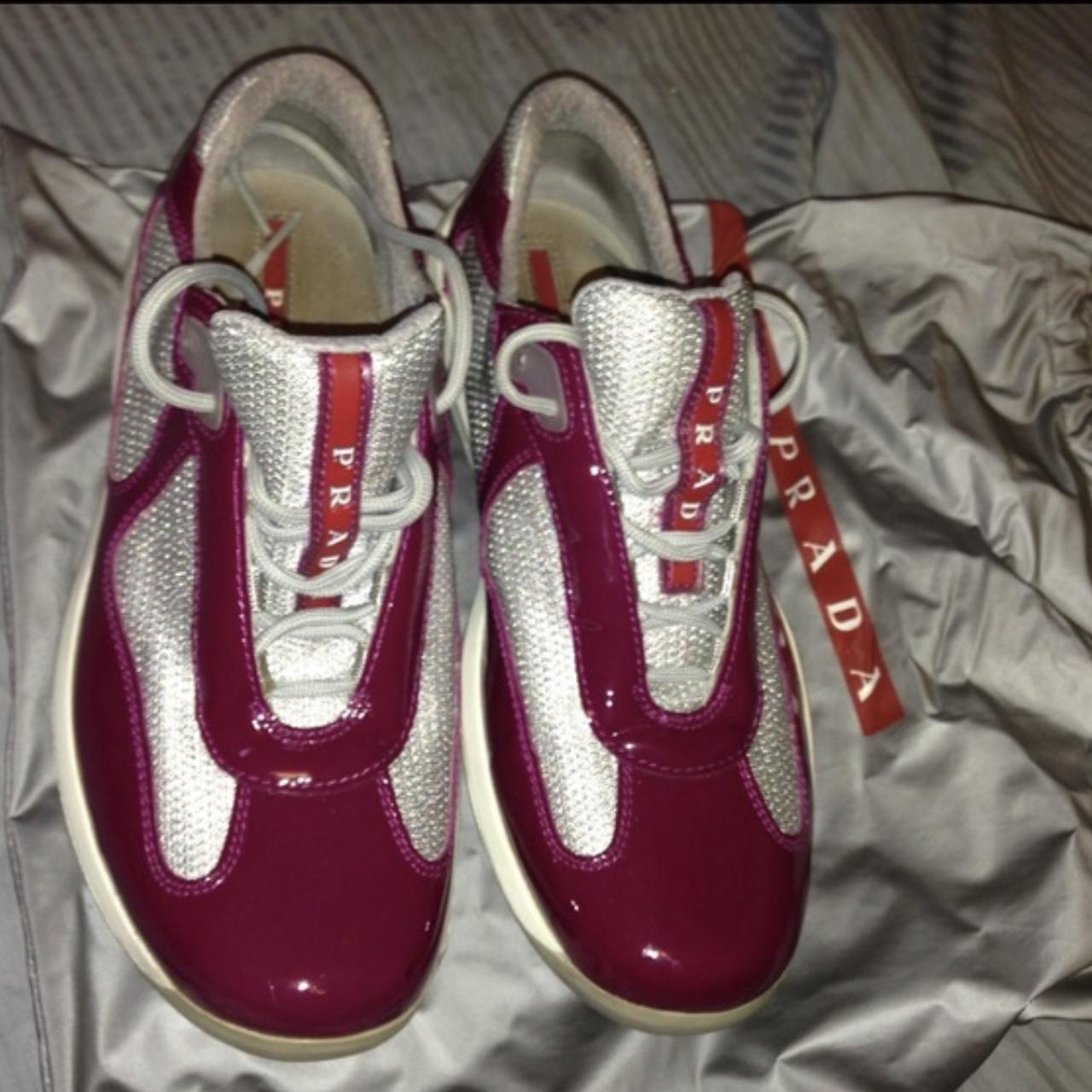 Pink best sale prada trainers