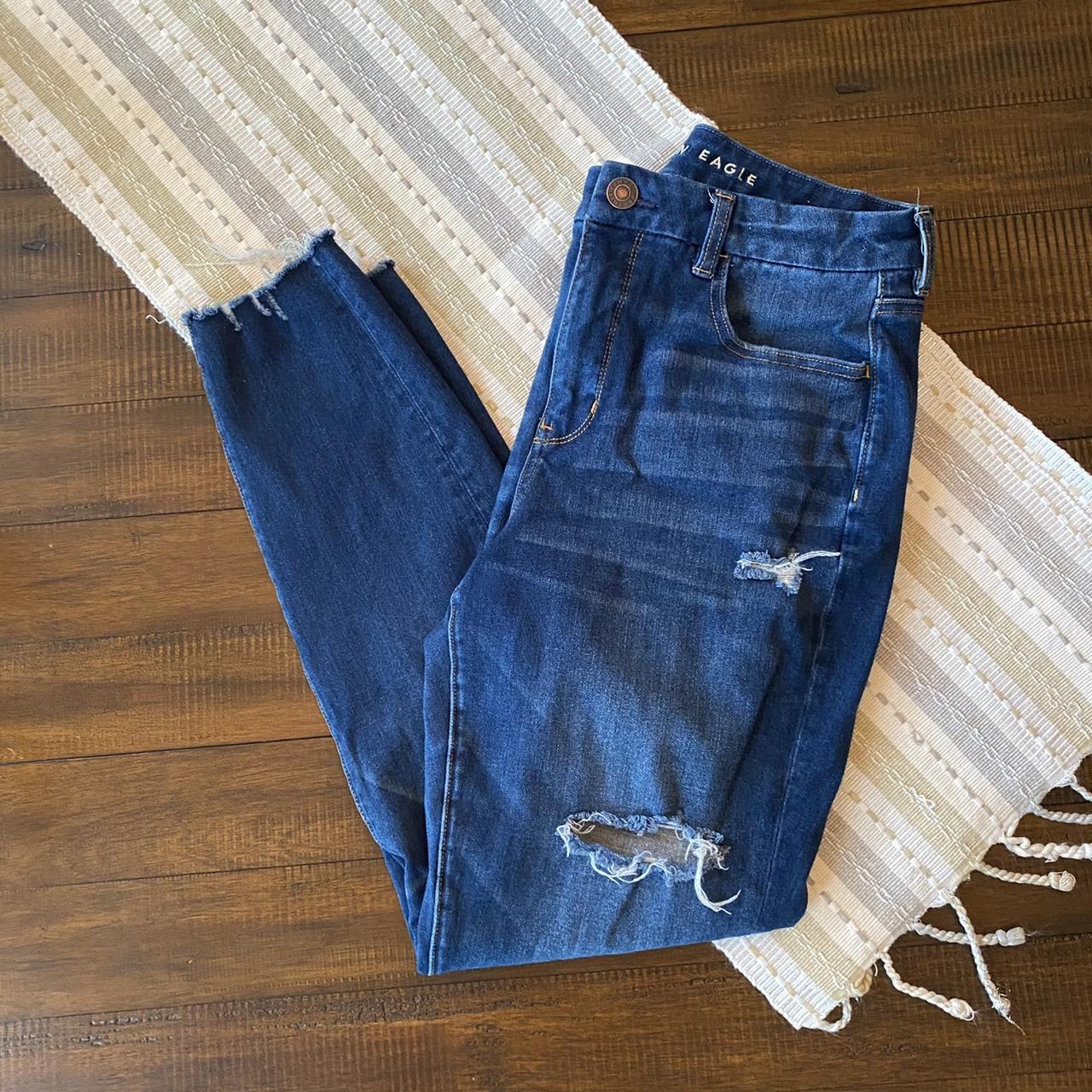 American Eagle Outfitters Women's Blue Jeans | Depop