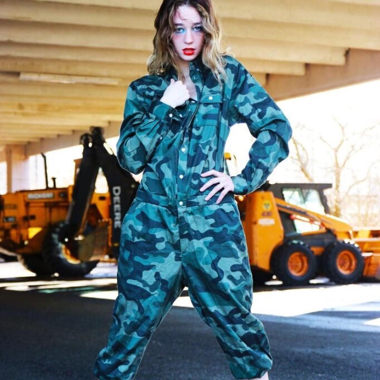 Plus Size Camo Green Jumpsuit Camo Romper Womens 2025