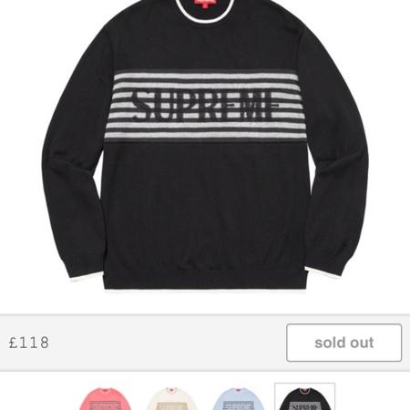 Supreme chest stripe sweater. Brand new still in... - Depop