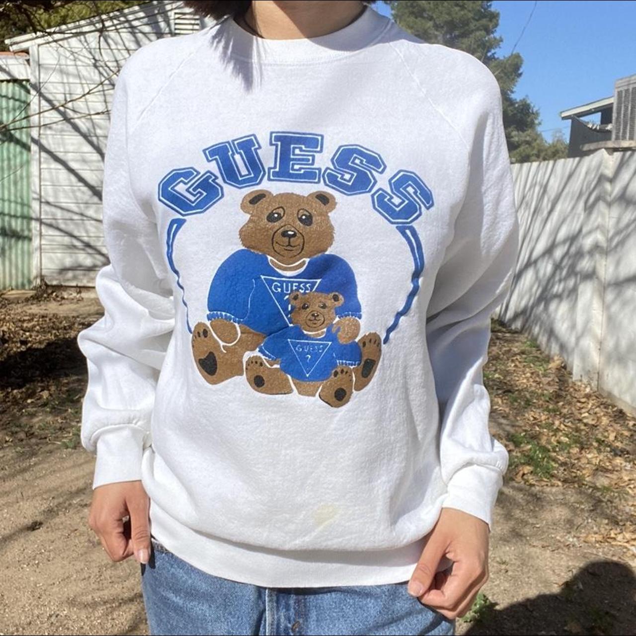 guess teddy bear sweatshirt