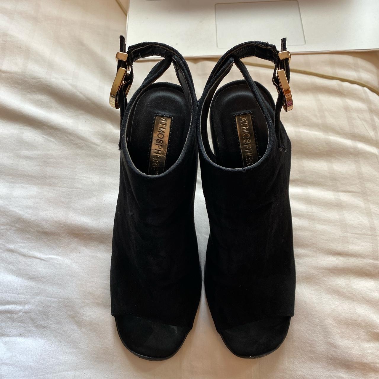 Black suede primark shoe boots size 5 - Depop