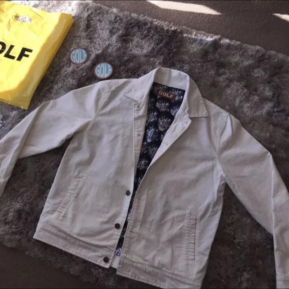 Exclusive GOLF WANG Punk Face Jacket White Cotton... - Depop