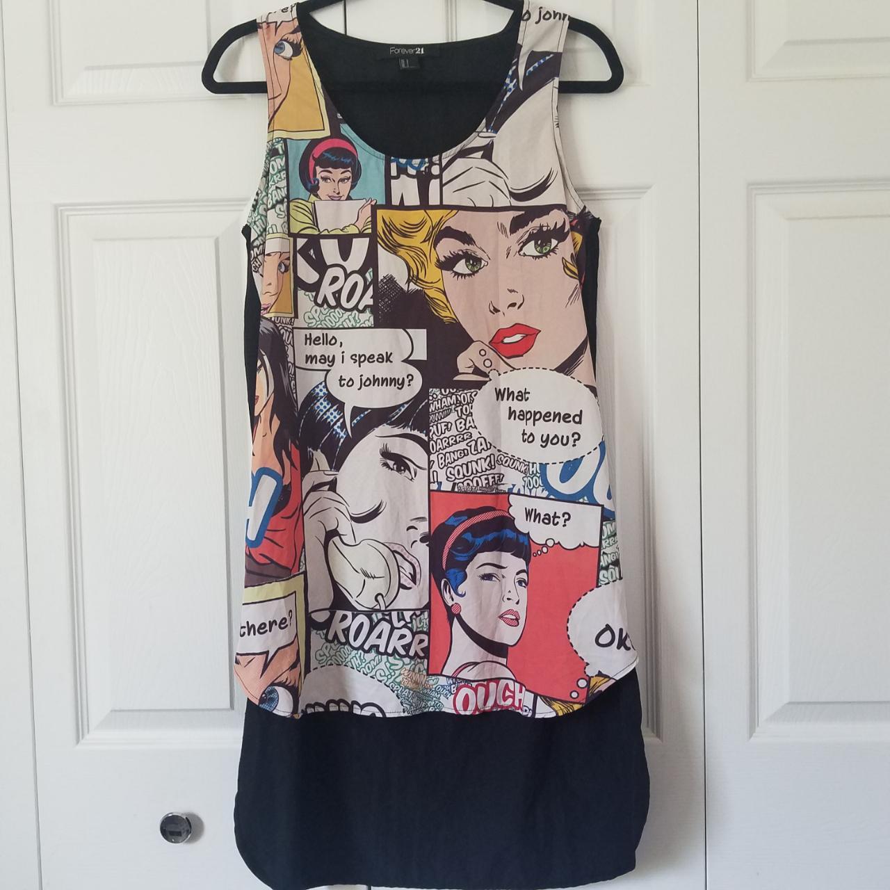 retro graphic asymmetric hem dress high low tank. Depop