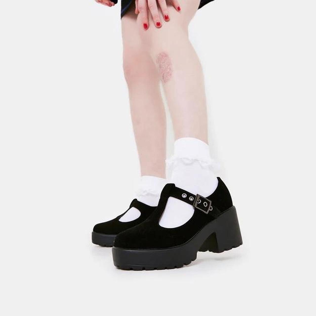 sai black suede mary janes