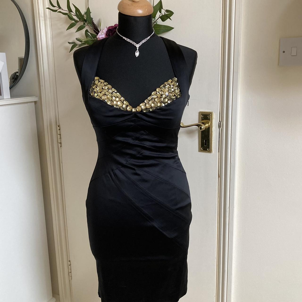 Jane Norman 90’s/Y2K Black Bodycon Dress/ Black... - Depop