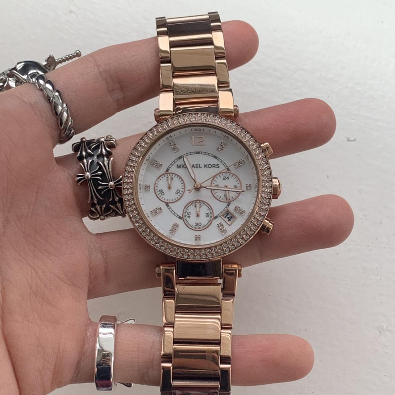 Michael kors watch rattling mother of pearl face