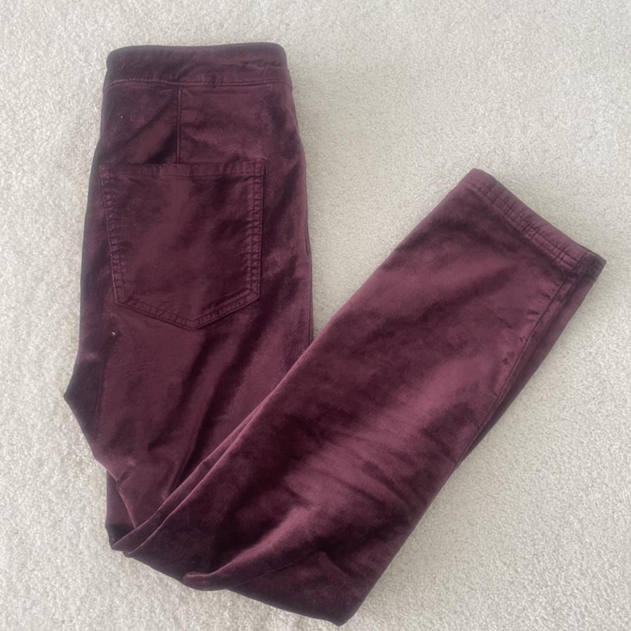 Velvet pants from Free People only worn a few times!... - Depop