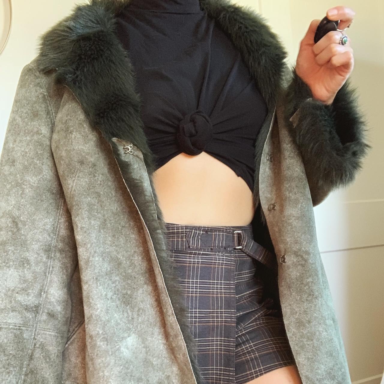 Liz claiborne fur outlet coat