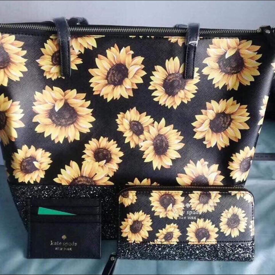 Sunflower kate spade purse set sale