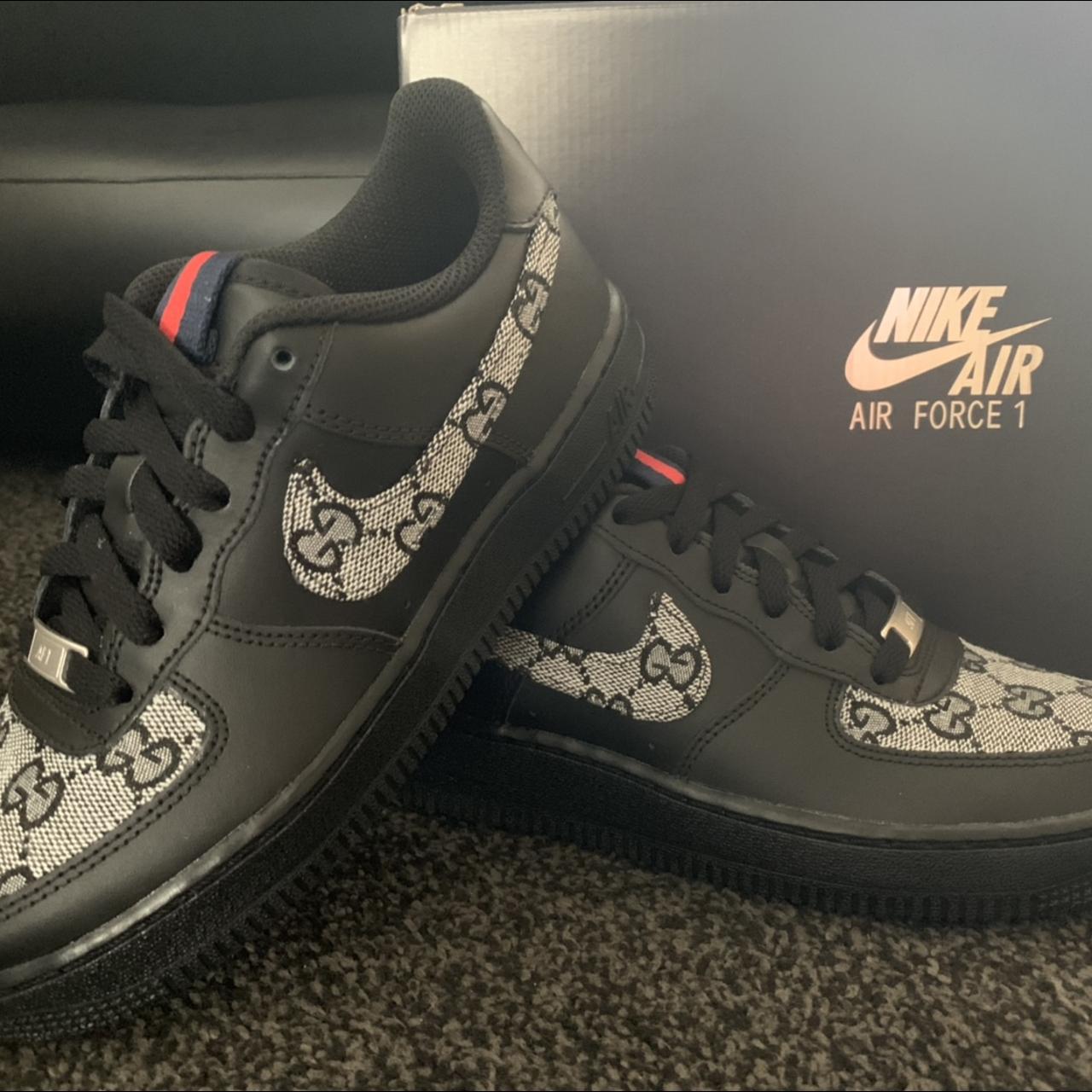 Black Gucci Air Force 1 Custom  Air force, Nike air force, Nike air force  sneaker