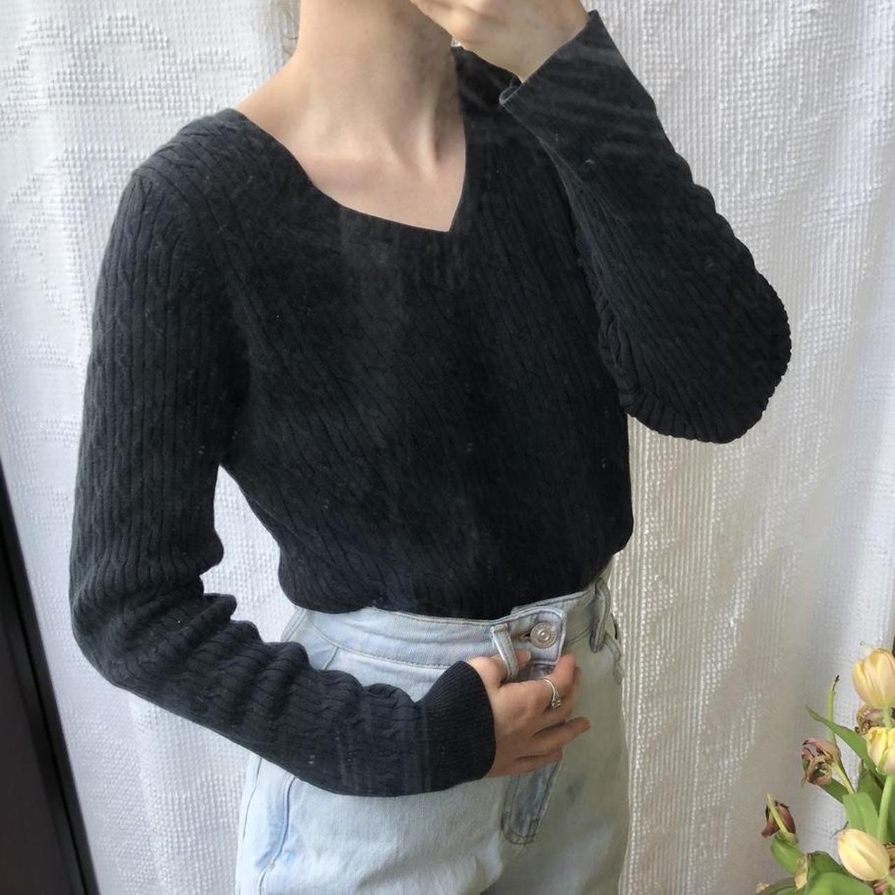 Vintage knit y2k v-neck sweater. Reminds me of the... - Depop