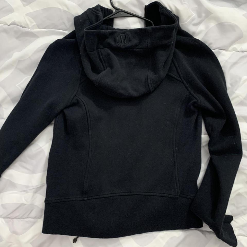 lululemon black scuba hoodie zip up sweatshirt. - Depop