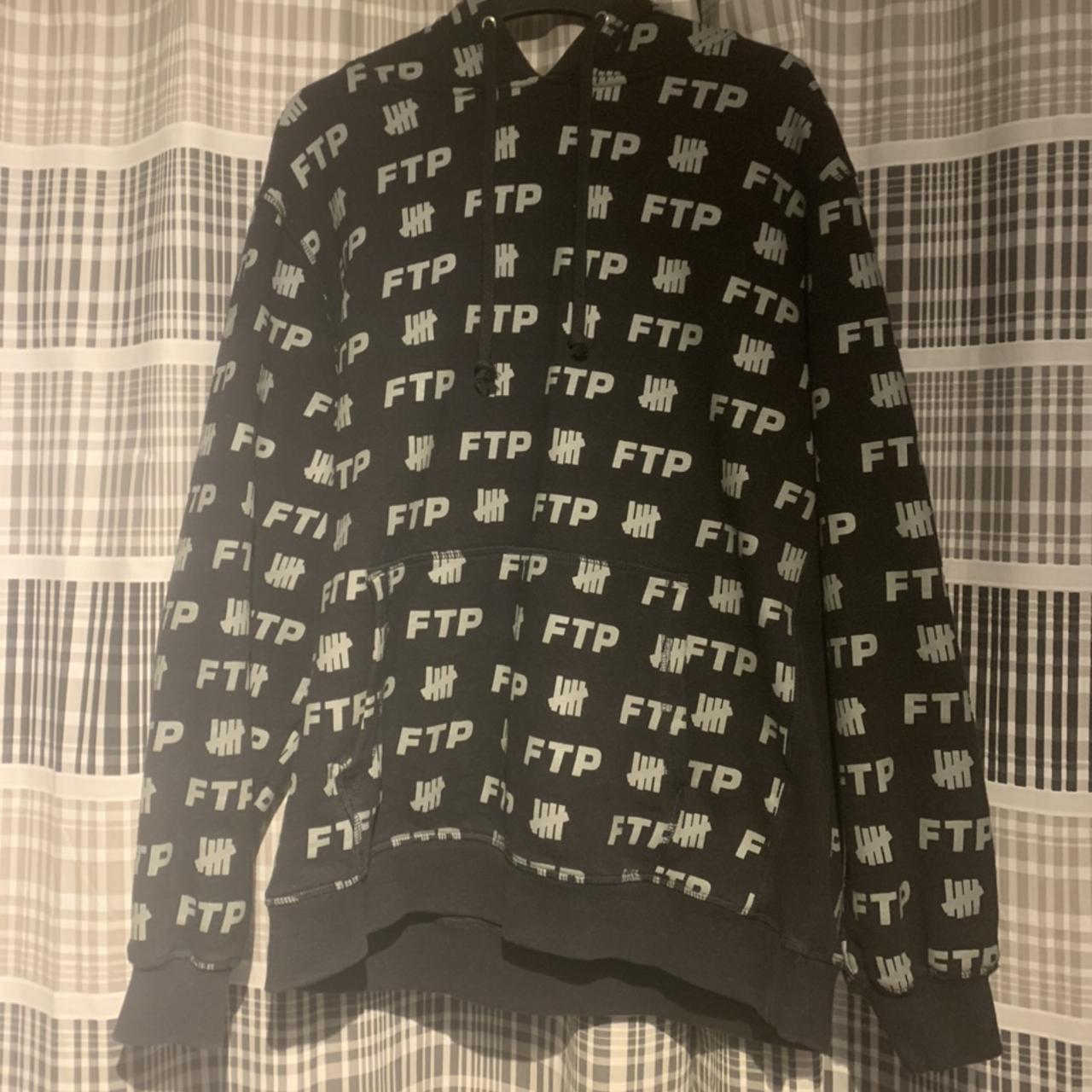 FTP x Undefeated all over logo hoodie | Size M |... - Depop