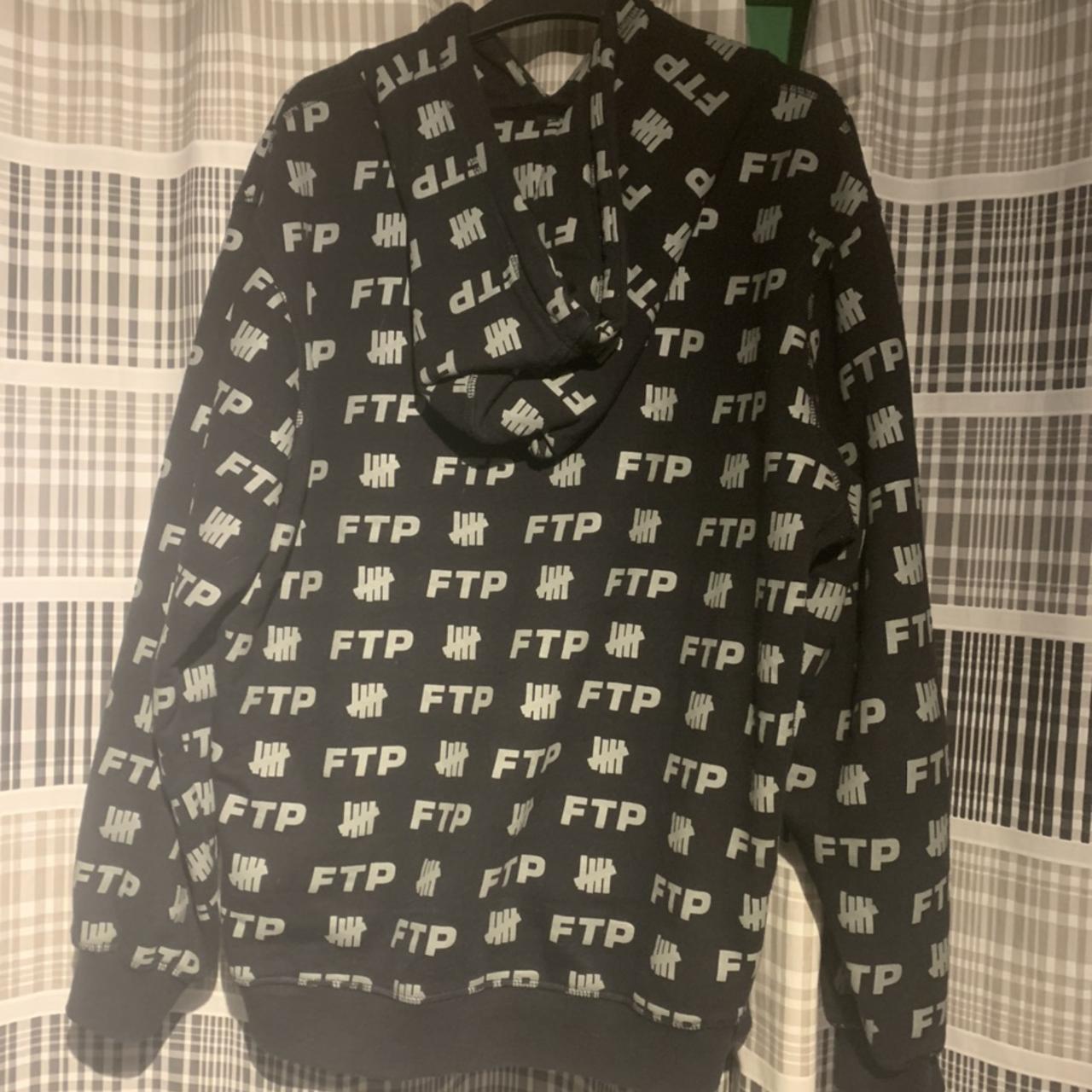 FTP x Undefeated all over logo hoodie | Size M |... - Depop