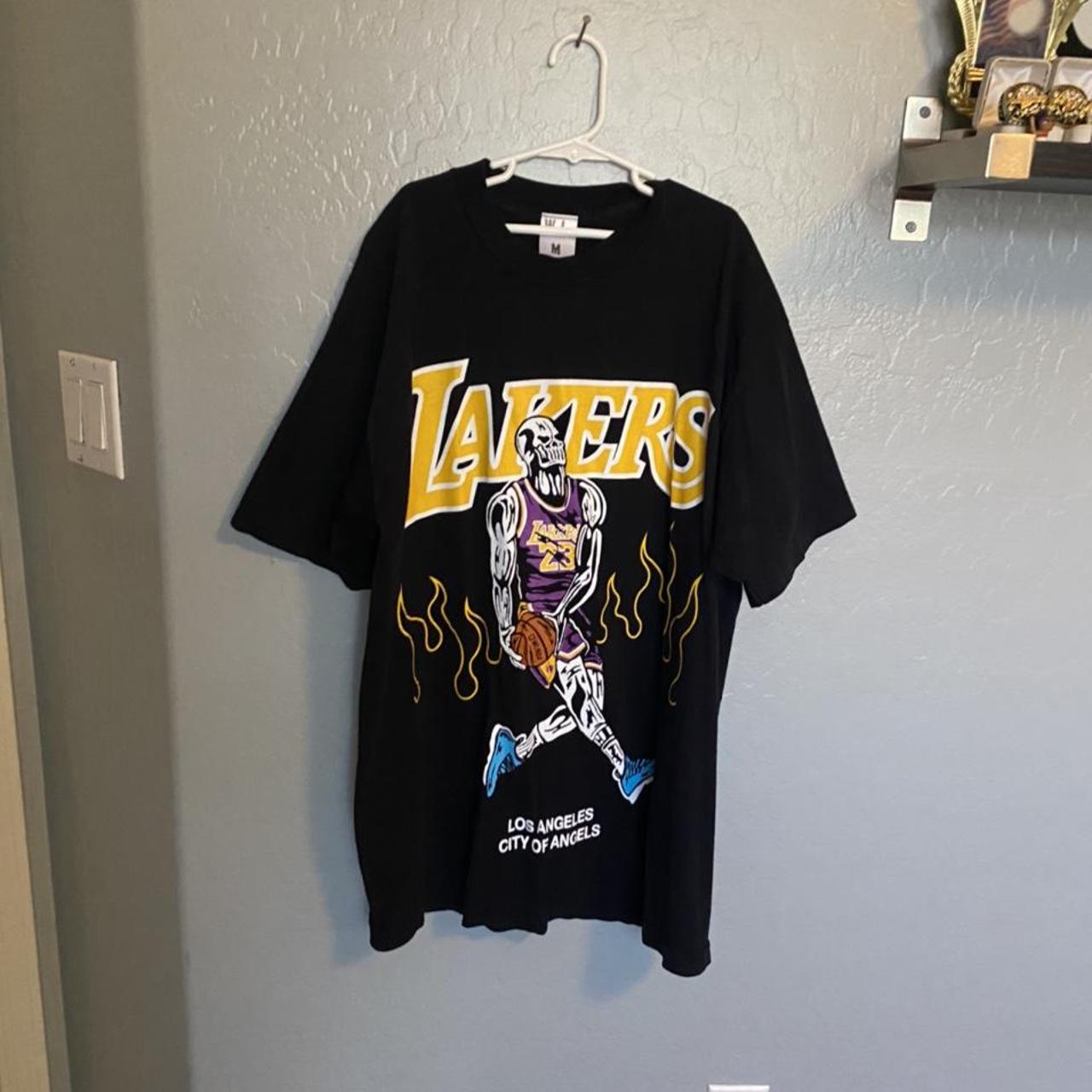 Vintage Adidas Los Angeles LA Lakers T-Shirt Size - Depop