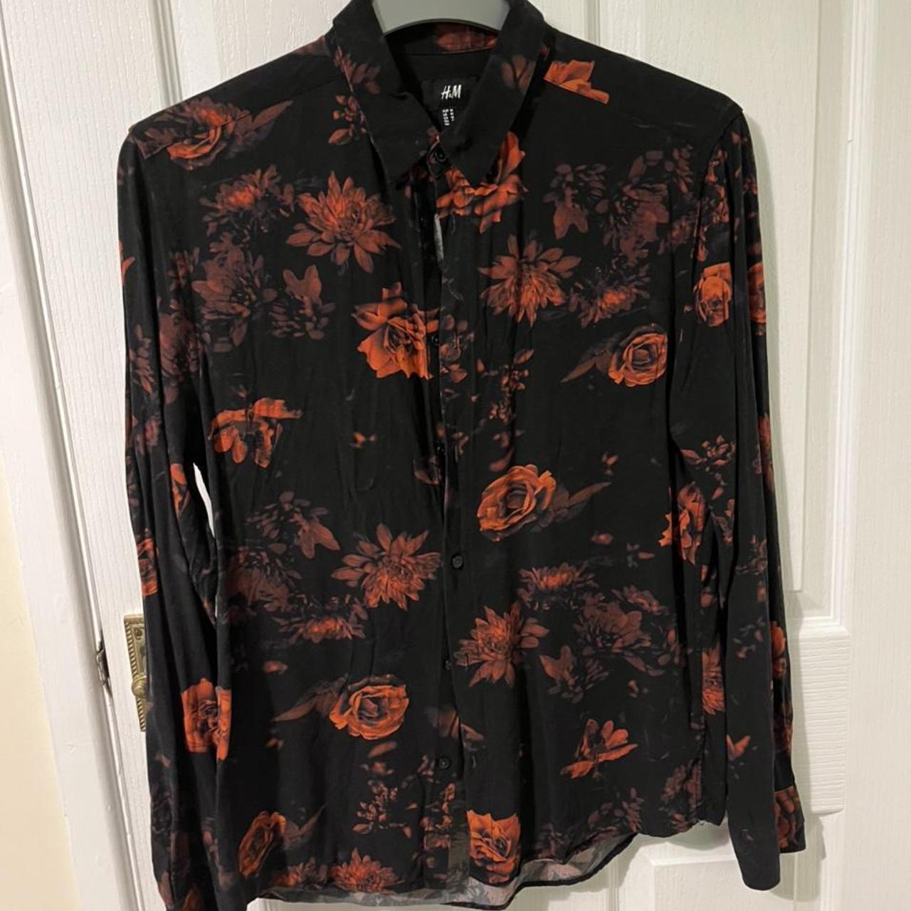 mens floral dress shirts h&m