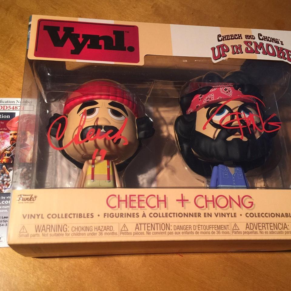 Funko Pop Vynl Cheech and Chong Up in Smoke Signed... - Depop