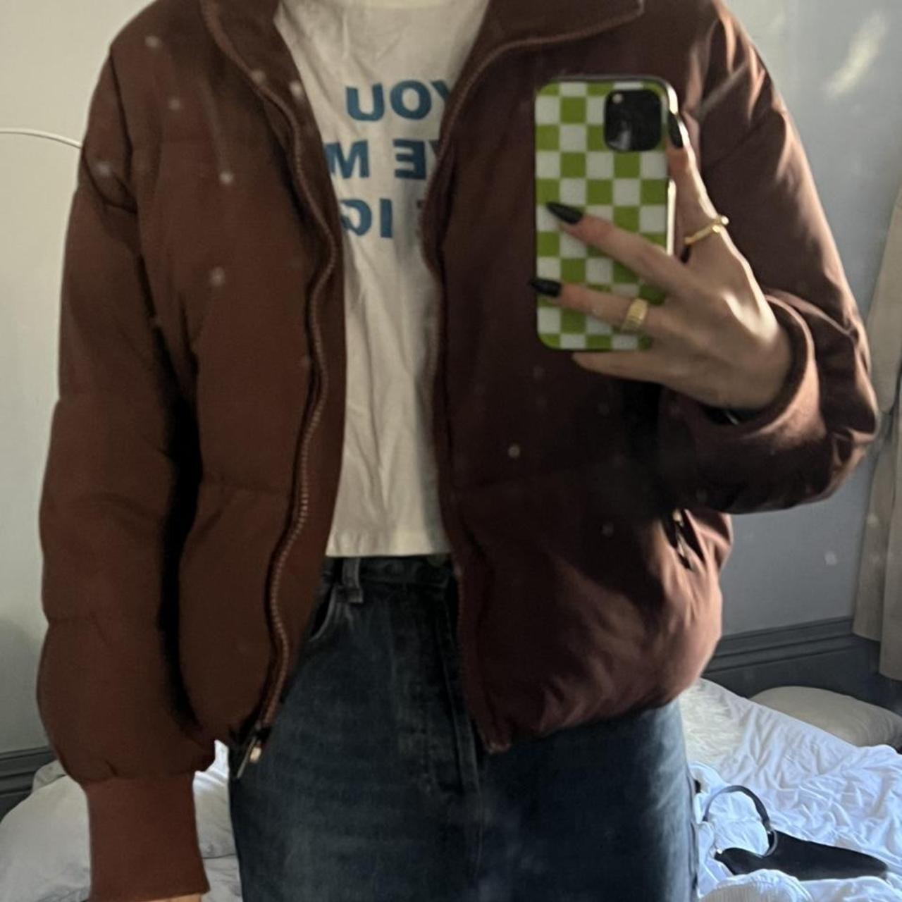 Brown puffer jacket from beginning boutique. Super... Depop