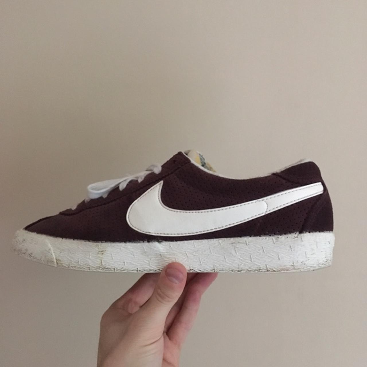 Nike Bruin Vintage NIKE BRUIN LEATHER White X Black US8 80s Made - Main Image