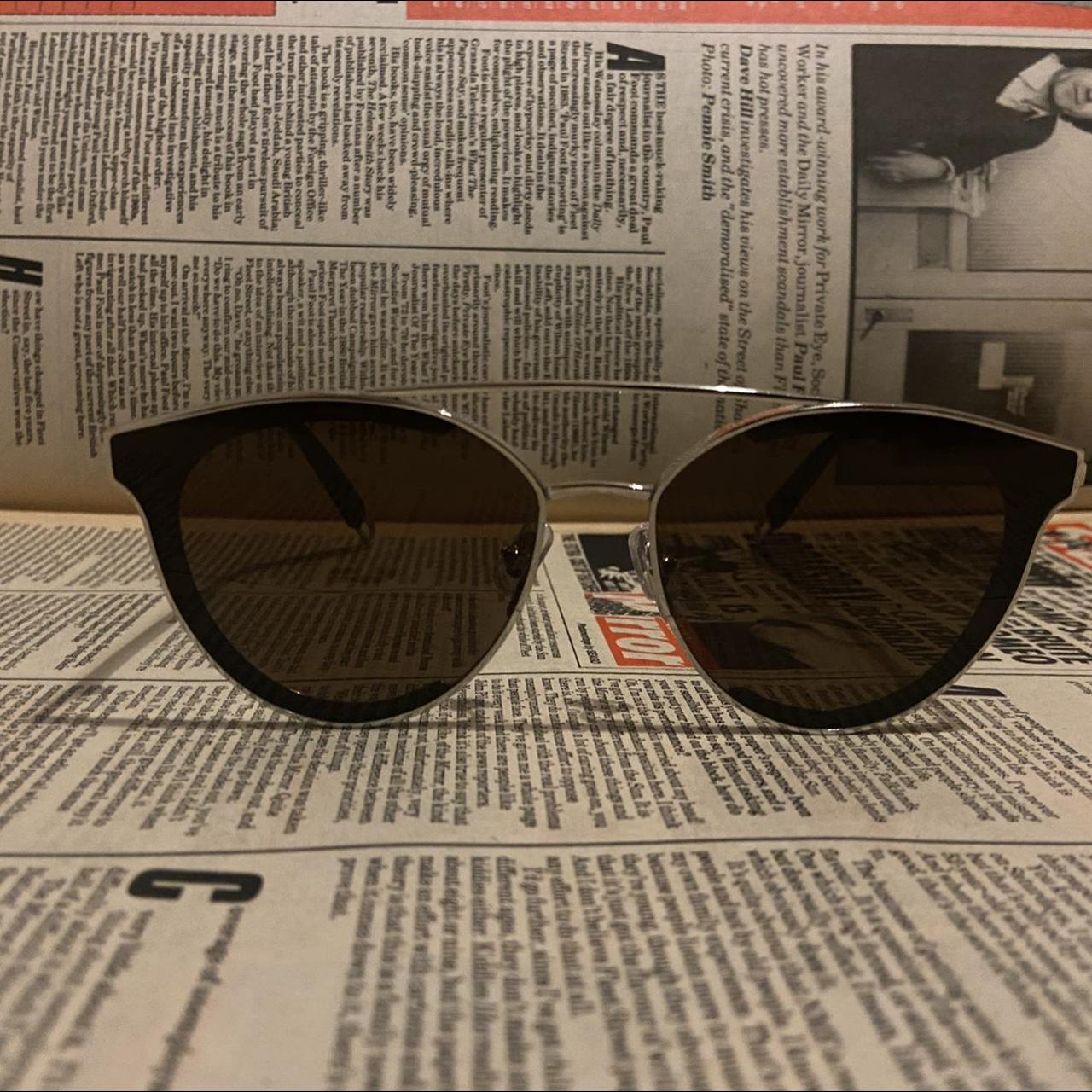 Gentle Monster Men's Black and Silver Sunglasses | Depop