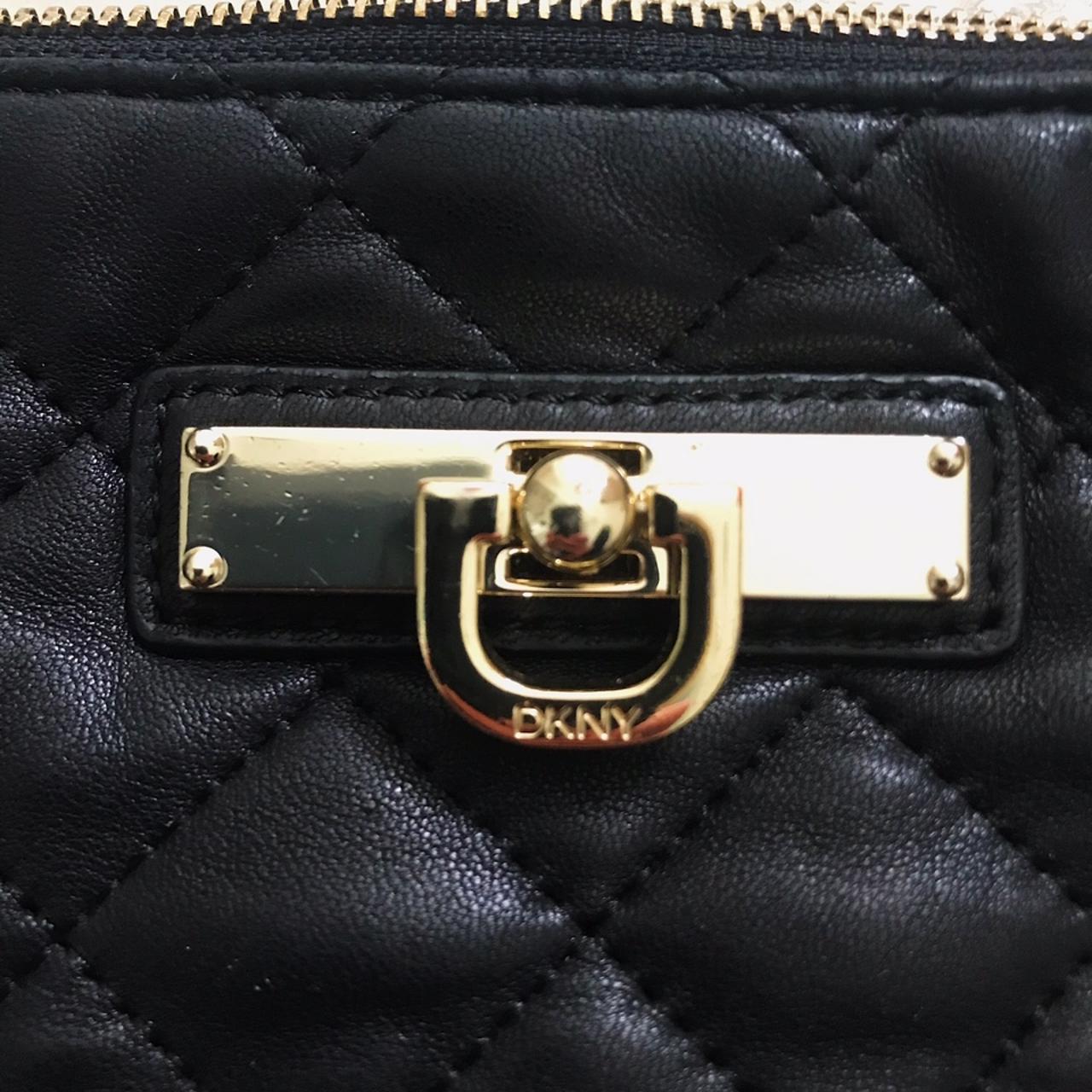 Dkny saffiano leather bag with gold hardware Bought - Depop