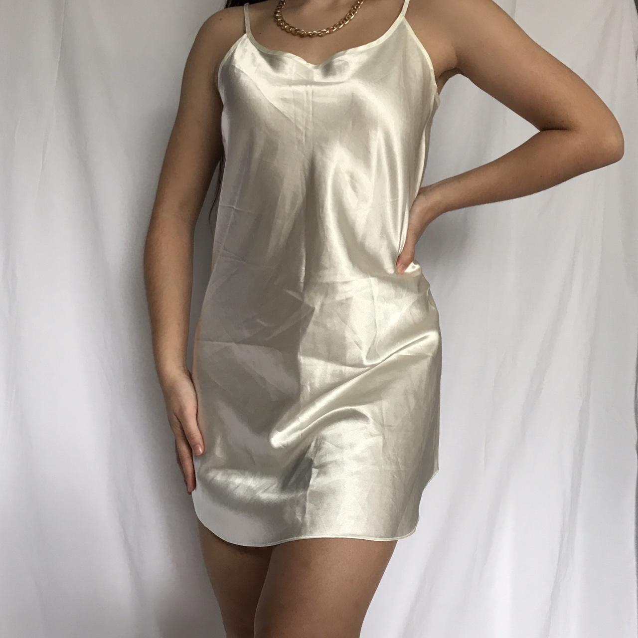 Off white slip dress - slight off white color -... - Depop