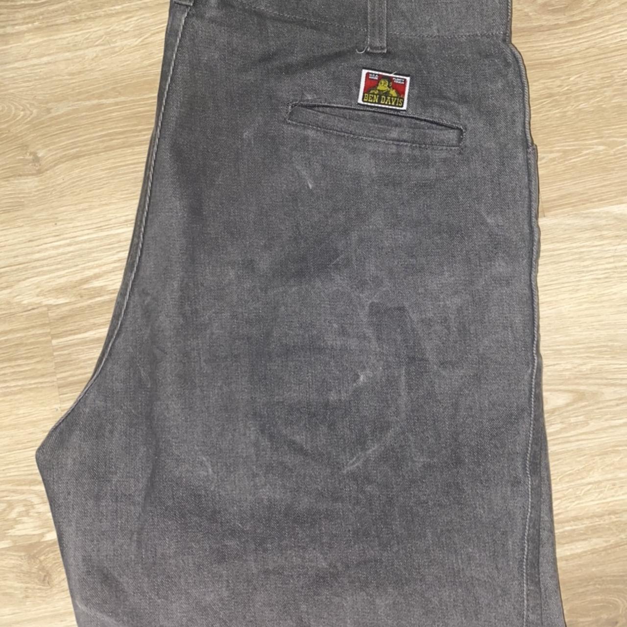 vintage ben davis denim marked 42 w grey color,... - Depop