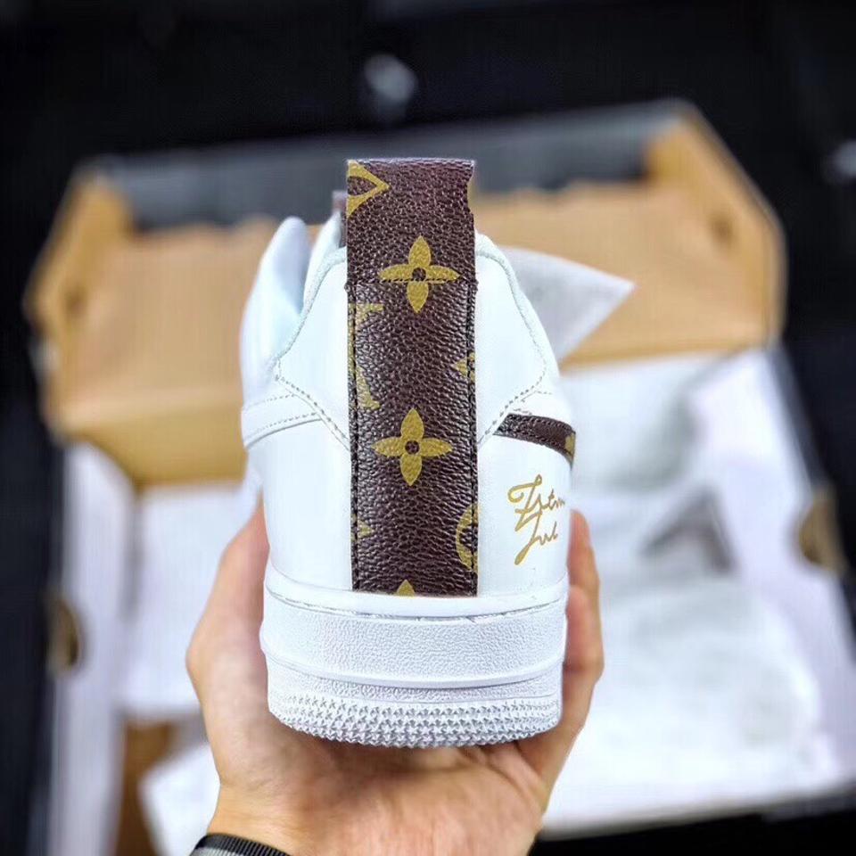 Louis Vuitton Custom Nike Air Force 1 High Size - Depop