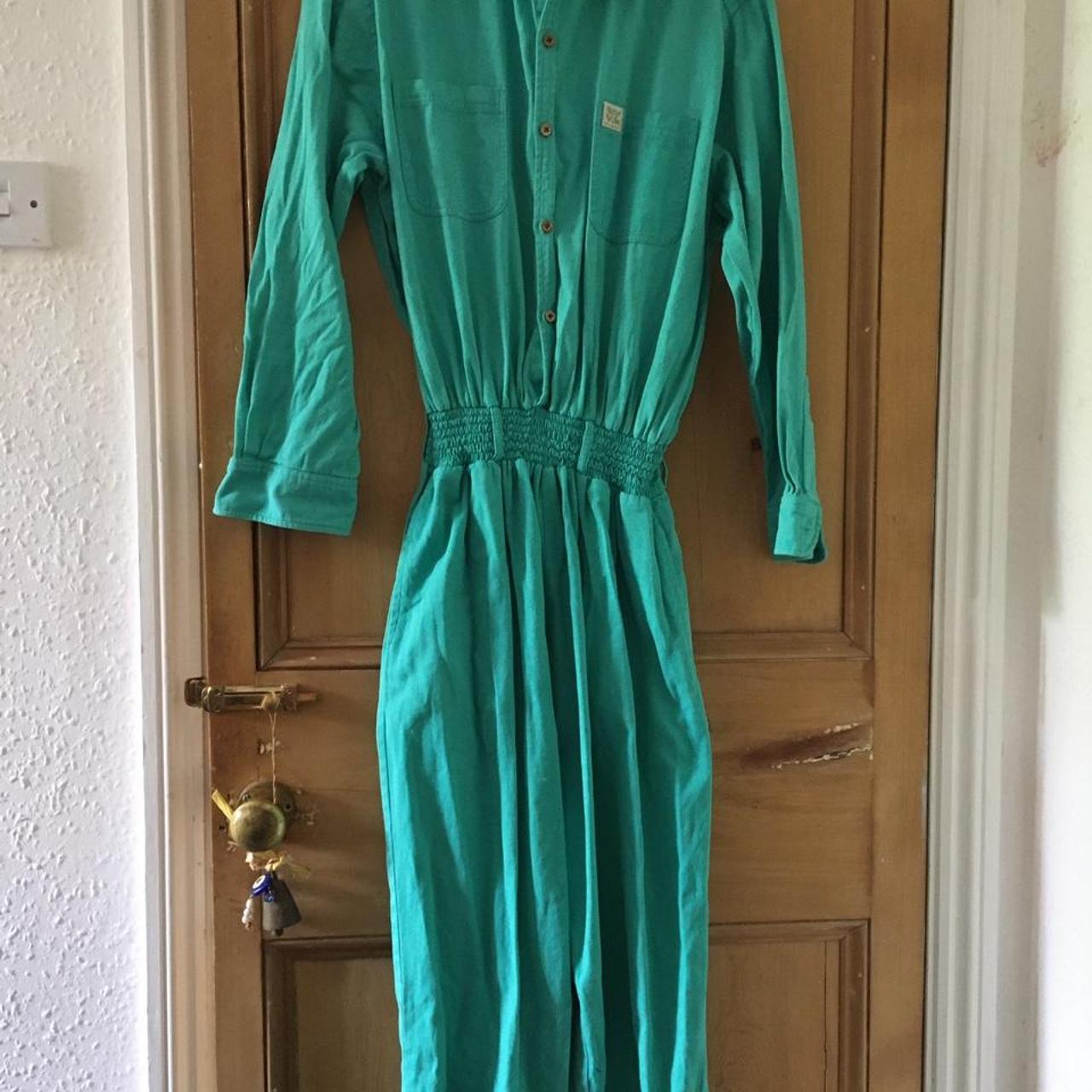 Lucy and Yak turquoise boiler suit, some slight... - Depop