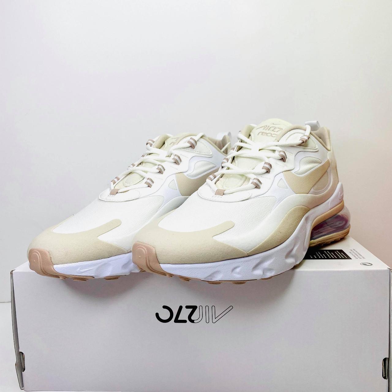 wmns air max 270 react summit white orewood brown