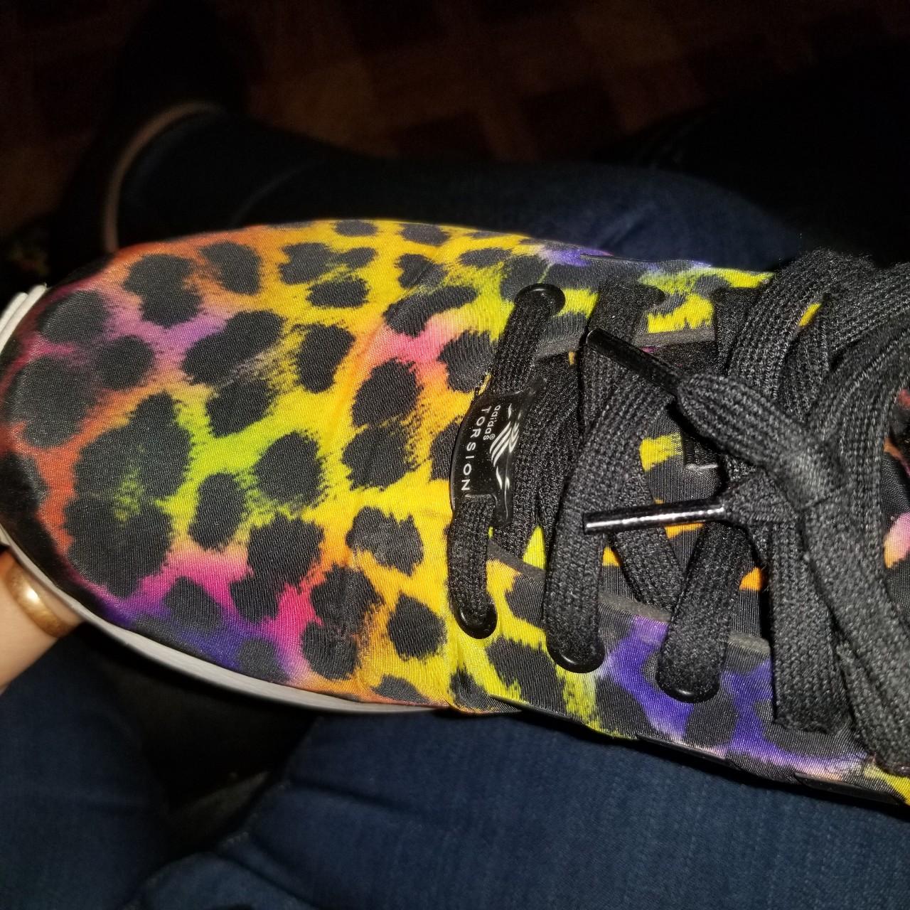 Adidas zx flux rainbow animal print best sale