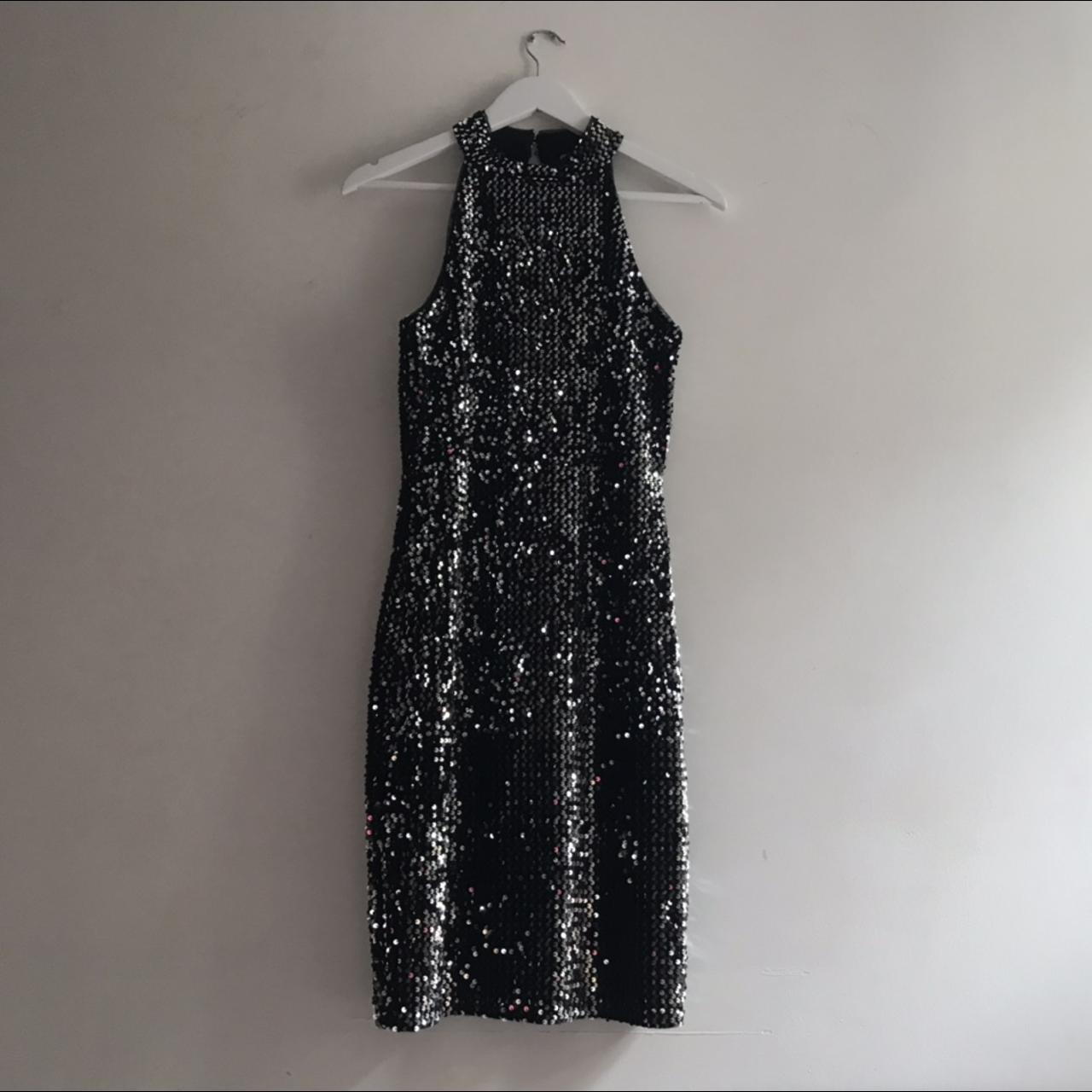 Oasis sequin velvet halter neck dress. Absolutely... - Depop