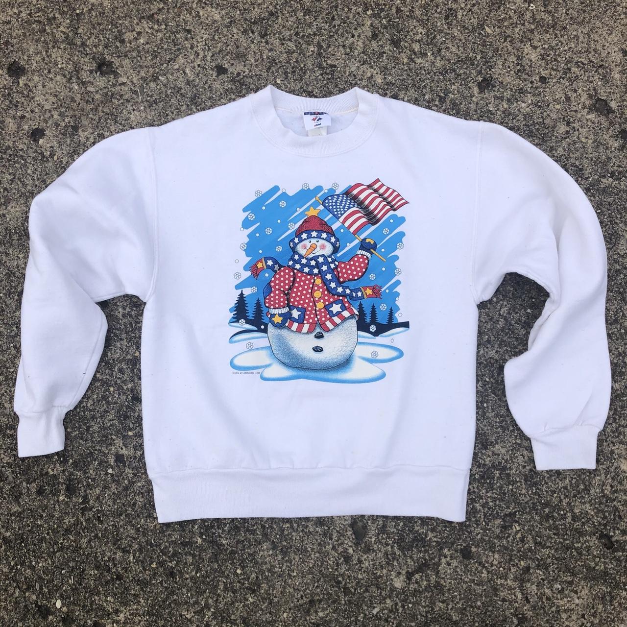 American Vintage Men's White Sweatshirt | Depop