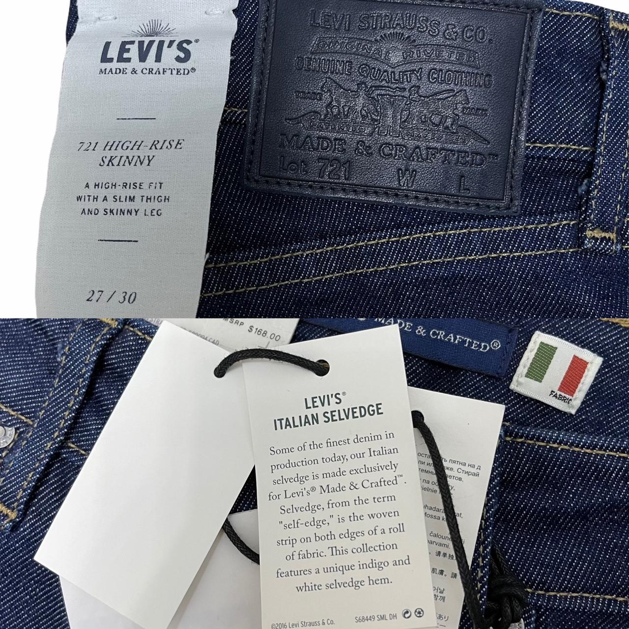 NEW Levi’s high rise Italian selvedge hand crafted... Depop
