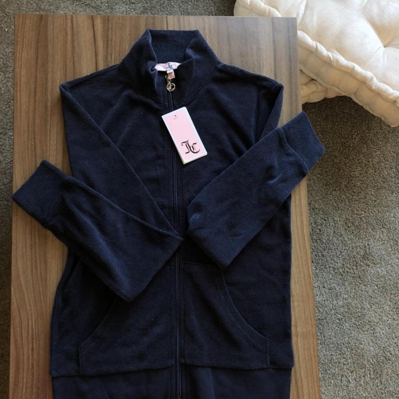 Dark Navy Juicy Couture Tracksuit Top Perfect For Depop