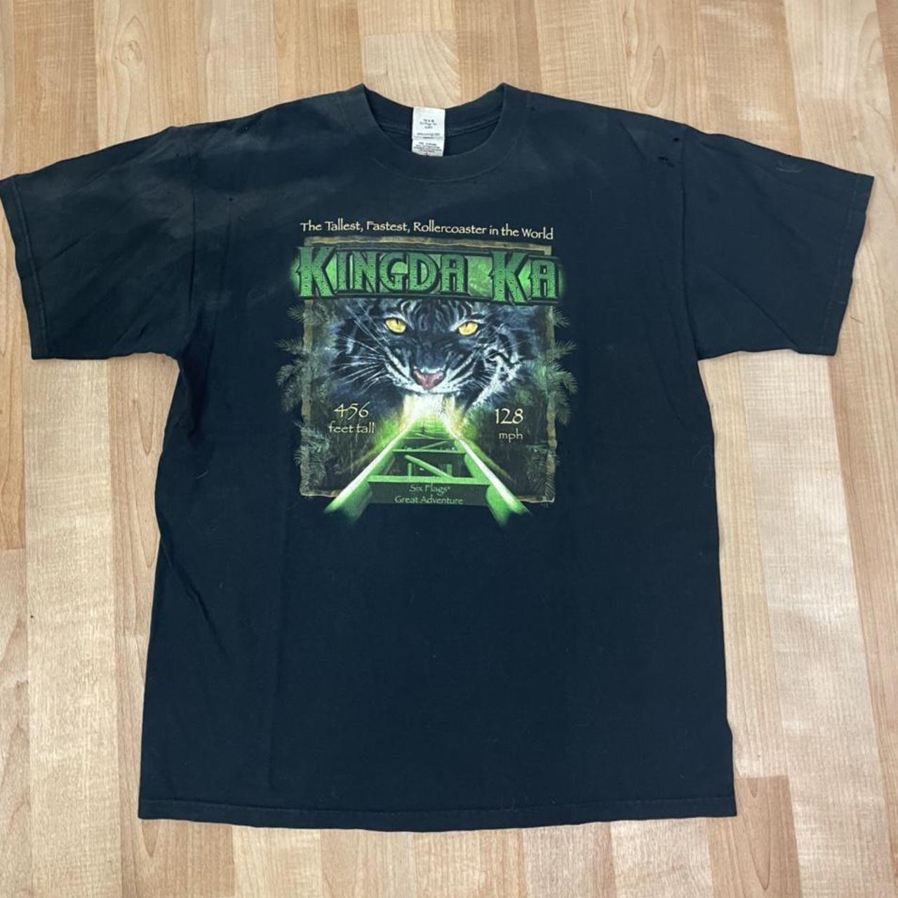 Vintage Kingda Ka rollercoaster promo t shirt Size... - Depop