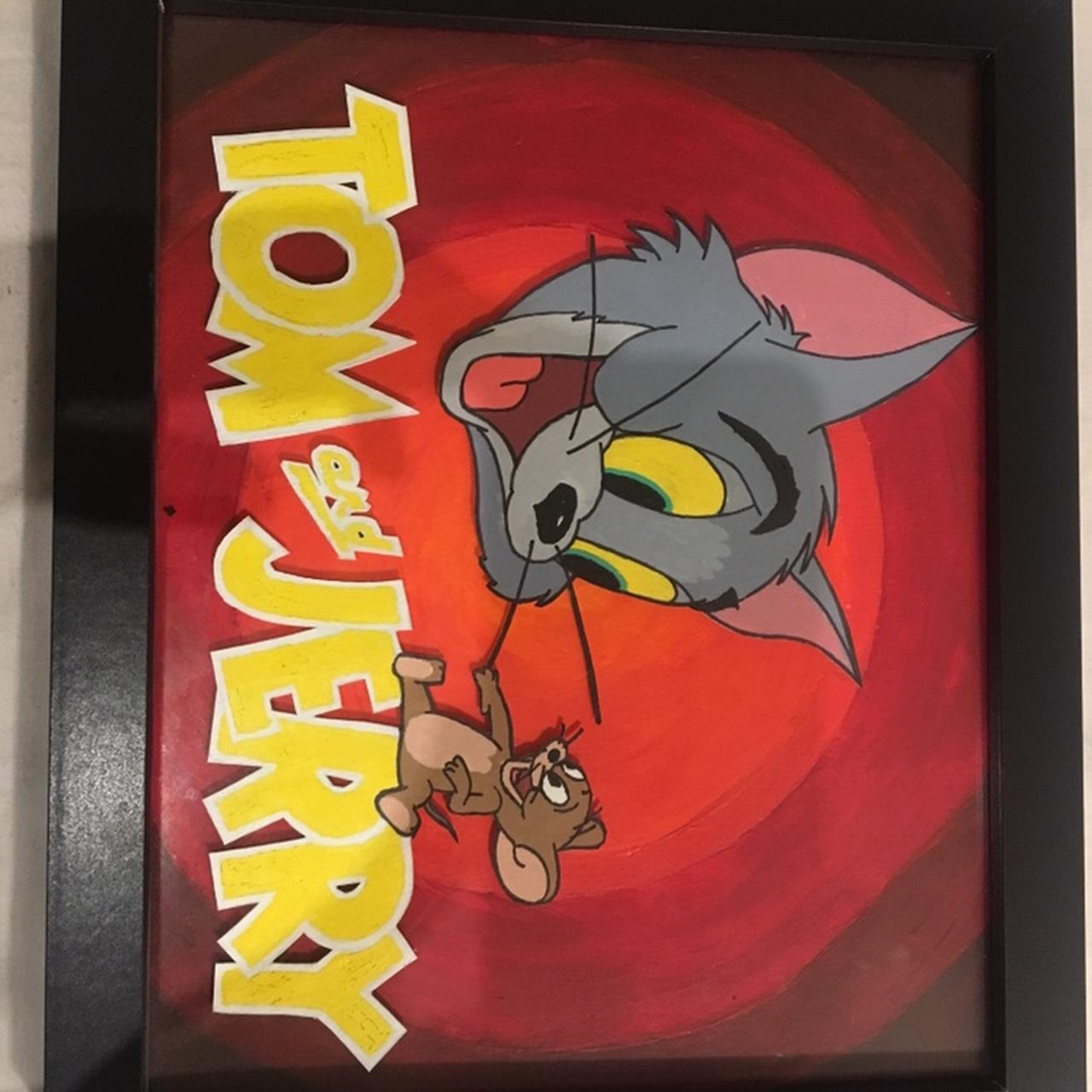 Tom & Jerry X LV 60 by 90 cm #painting #art - Depop